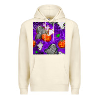 Sandshell tombstone and ghosts seamless paternal Premium Hoodie - BundleAndBundleShop