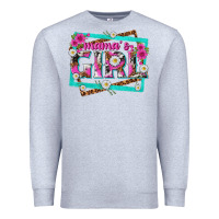 Heather Grey mamas girl Premium Sweatshirt - texasbilliewilder