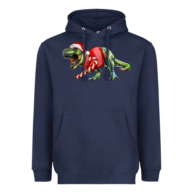 T Rex Christmas Heavyweight Hoodie by RanaPortraitStore | Teevron