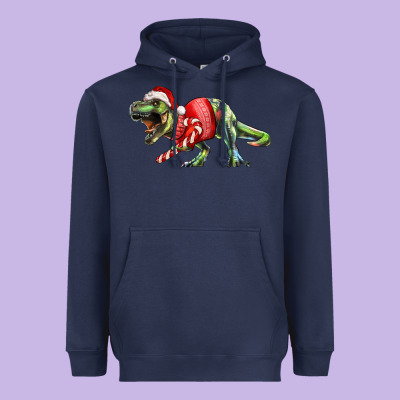 Heavyweight Hoodie t rex christmas