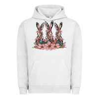 Pigment Lunar Rock rabbits with blossom flower Urban Hoodie - Artiststas