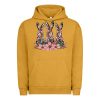 Pigment Peanut Butter rabbits with blossom flower Urban Hoodie - Artiststas
