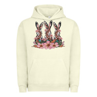 Pigment Pistachio rabbits with blossom flower Urban Hoodie - Artiststas