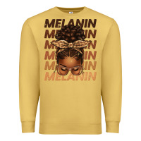 Antique Gold melanin afro messy bun Premium Sweatshirt - texasbilliewilder