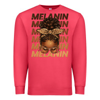 Cardinal melanin afro messy bun Premium Sweatshirt - texasbilliewilder