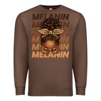 Chestnut melanin afro messy bun Premium Sweatshirt - texasbilliewilder