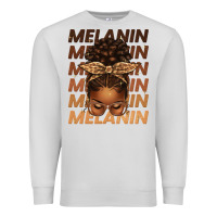 Dove Grey melanin afro messy bun Premium Sweatshirt - texasbilliewilder