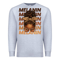 Heather Grey melanin afro messy bun Premium Sweatshirt - texasbilliewilder