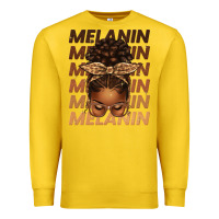 Lemon melanin afro messy bun Premium Sweatshirt - texasbilliewilder