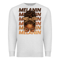 Oatmeal Heather melanin afro messy bun Premium Sweatshirt - texasbilliewilder