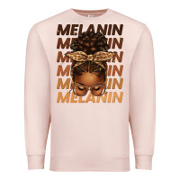 Pale Pink melanin afro messy bun Premium Sweatshirt - texasbilliewilder