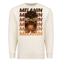 Sandshell melanin afro messy bun Premium Sweatshirt - texasbilliewilder