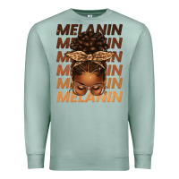 Seafoam melanin afro messy bun Premium Sweatshirt - texasbilliewilder