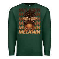 Sports Green melanin afro messy bun Premium Sweatshirt - texasbilliewilder