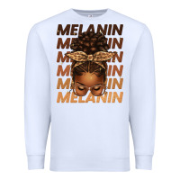 White melanin afro messy bun Premium Sweatshirt - texasbilliewilder