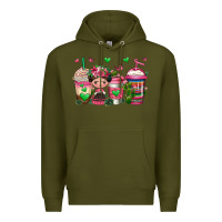 Army Green mexican coffee cups cafecito Premium Hoodie - Jasminsmagicworld