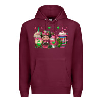 Burgundy mexican coffee cups cafecito Premium Hoodie - Jasminsmagicworld