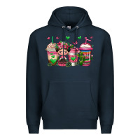 Navy mexican coffee cups cafecito Premium Hoodie - Jasminsmagicworld