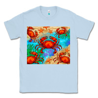 Dusty Blue crab Classic Tee - BarkalooDesign