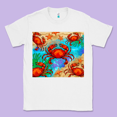 Crab Classic Tee Designed By Barkaloodesign