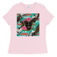Bubblegum Pink western suffolk ewe Ladies Tee - BarkalooDesign