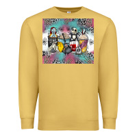 Antique Gold cartoon characters coffee cups Premium Sweatshirt - Zillion Design Studio