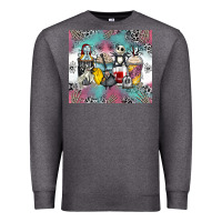 Charcoal Heather cartoon characters coffee cups Premium Sweatshirt - Zillion Design Studio