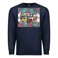 Navy cartoon characters coffee cups Premium Sweatshirt - Zillion Design Studio