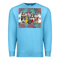 Ocean Blue cartoon characters coffee cups Premium Sweatshirt - Zillion Design Studio