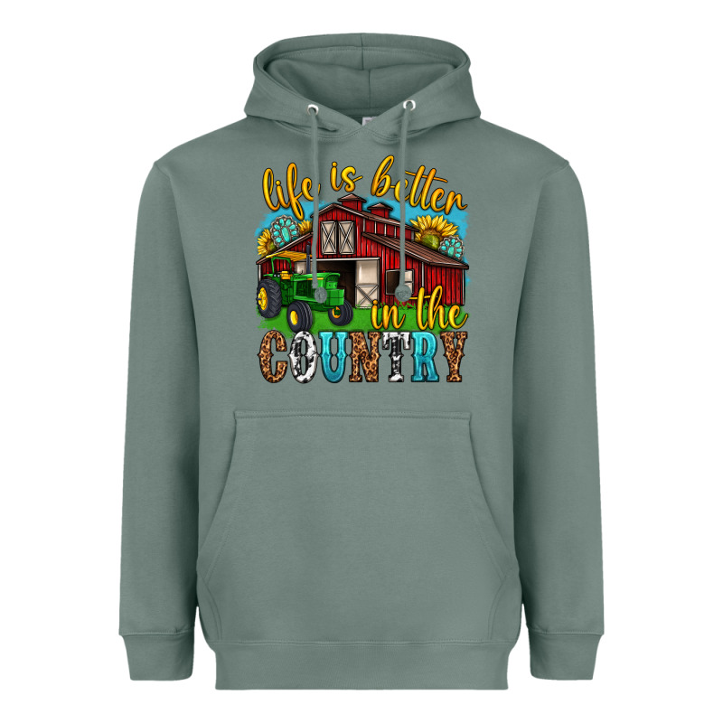Life Is Better In The Country Western Heavyweight Hoodie by texasbilliewilder | Teevron