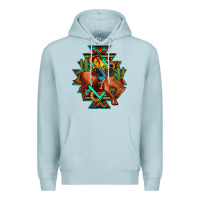 Blue Mist aztec rodeo cowboy Premium Hoodie - JahusDesignShop