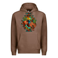 Chestnut aztec rodeo cowboy Premium Hoodie - JahusDesignShop