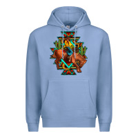 Colony Blue aztec rodeo cowboy Premium Hoodie - JahusDesignShop