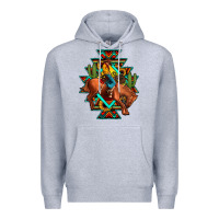 Heather Grey aztec rodeo cowboy Premium Hoodie - JahusDesignShop