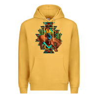 Mustard aztec rodeo cowboy Premium Hoodie - JahusDesignShop