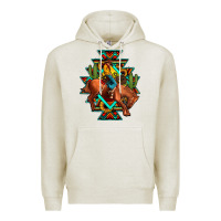 Oatmeal Heather aztec rodeo cowboy Premium Hoodie - JahusDesignShop