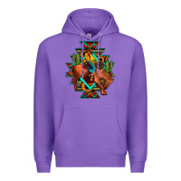 Purple aztec rodeo cowboy Premium Hoodie - JahusDesignShop