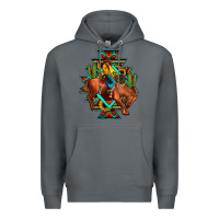 Rock aztec rodeo cowboy Premium Hoodie - JahusDesignShop