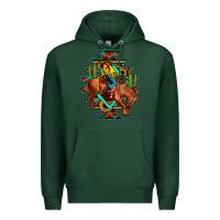 Sports Green aztec rodeo cowboy Premium Hoodie - JahusDesignShop