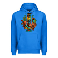 True Royal aztec rodeo cowboy Premium Hoodie - JahusDesignShop
