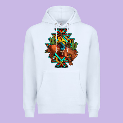 Aztec Rodeo Cowboy Premium Hoodie Designed By Jahusdesignshop