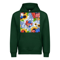 Forest Green patriotic popsicle Urban Hoodie - BundleAndBundleShop