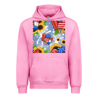 Fuchsia Pink patriotic popsicle Urban Hoodie - BundleAndBundleShop