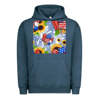 Pigment Midnight Navy patriotic popsicle Urban Hoodie - BundleAndBundleShop