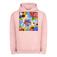 Pigment Salmon patriotic popsicle Urban Hoodie - BundleAndBundleShop