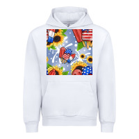 White patriotic popsicle Urban Hoodie - BundleAndBundleShop