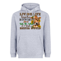 Heather Grey living life somewhere between jesus take the wheel Heavyweight Hoodie - texasbilliewilder