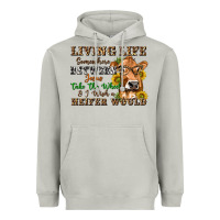 Living Life Somewhere Between Jesus Take The Wheel Heavyweight Hoodie | Teevron