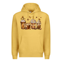 Antique Gold melanin afro coffee cups Premium Hoodie - Jasminsmagicworld