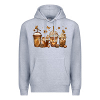 Heather Grey melanin afro coffee cups Premium Hoodie - Jasminsmagicworld